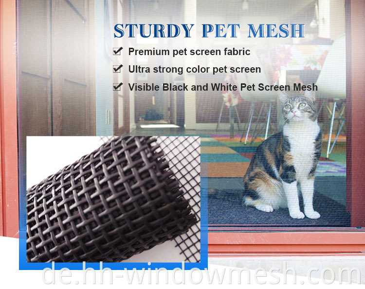 PET -Sicherheitsbildschirm 36 Zoll x 25 Schwarz - Fenster Bildschirme Polyester Mesh Bildschirm